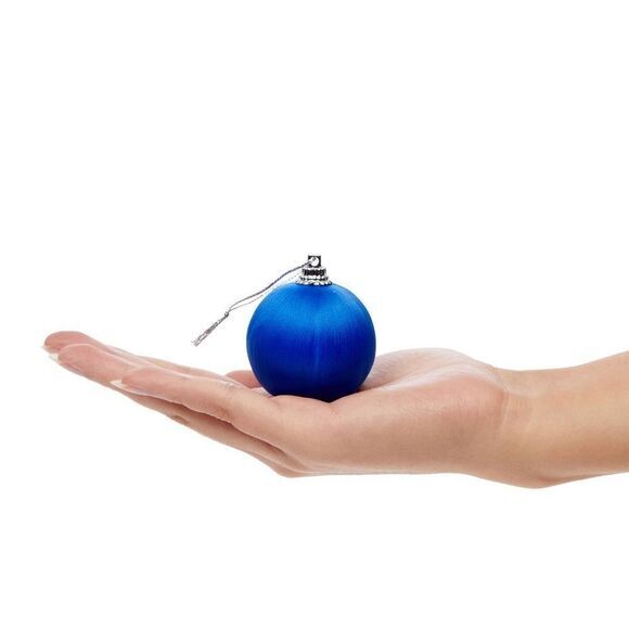 35 Pack Mini Ball Ornaments for Christmas Tree, Blue and Silver Peacock‎ Holiday - Picture 4 of 7